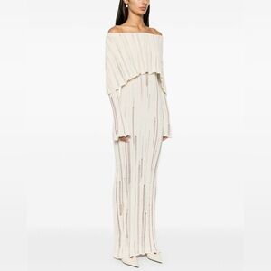 NWT Aya Muse Pasi Dress in Neutral Off White Size Medium